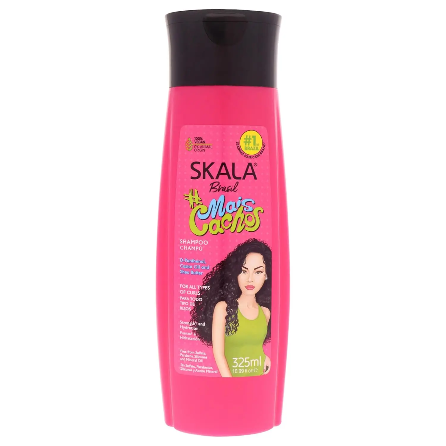 Expert Shampoo #MaisCachos 10.99 fl oz – Sulfate-Free Cleanser for Curly, Coily & Transitioning Hair – Hydrating & Strengthening with Shea Butter, Castor Oil