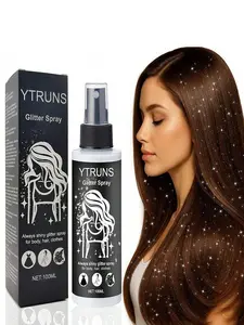 Quick Dry Glitter Spray Kit for Hair & Body, High Gloss Shimmer Spray for Lips, Eyes, Face, Perfect for Music Festivals, Glam Pack Glitter