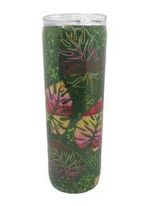 Monstera dreams- 20oz- *Ready to Ship* Bottle Cup Drinkware Skinny