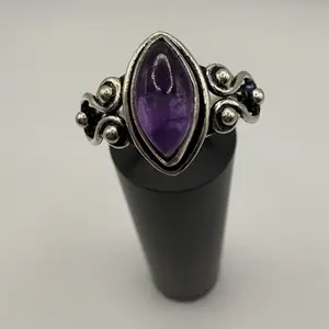 Sterling silver and amethyst ring.