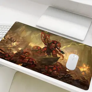 Warhammer-inspired Epic Battle Scene Mouse Pad, Non-slip Rubber Base Stitched Edge Desk Pad, Office Desk Accessories for Laptop Desktop, Gaming Mouse Pad