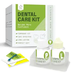 Temporary Tooth Repair Kit - Zinc Oxide Eugenol Cement Dental Care Kit Glue for Crowns & Bridges Filling - Improve Smile