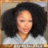 CurlyMe Wear Go Half Wig 250% Density Afro Kinky Curly Natural Black Human Hair Wigs Upgrade With Drawstring Cap Invisible Hairline Seamless Flip Over 3 IN 1 Glueless Install Wigs Beginner Friendly #SohoChic #TikTokShopFallDealsForYou