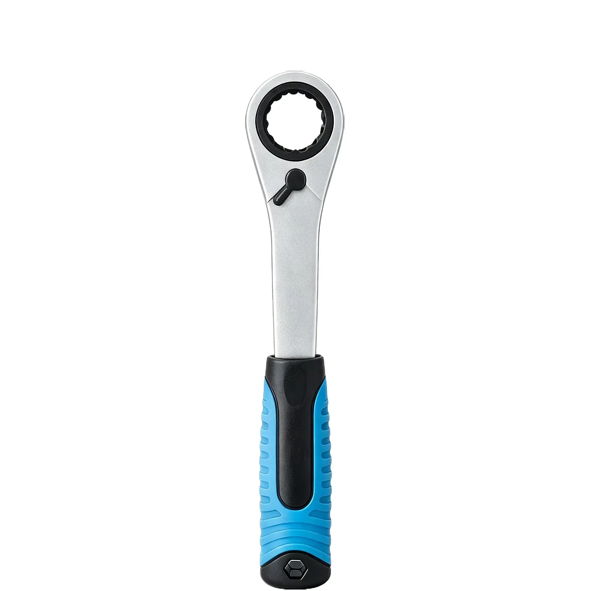 GJANSH 19mm Pass Through Ratchet Wrench, 72-Tooth Reversible Hollow Ratchet Handle for Auto & Machinery Repair