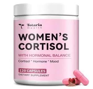 Totaria Women's Cortisol with Hormonal Balance | Stress Relief - Ashwagandha, L-Theanine, Magnesium, Myo-Inositol, Mood, Focus & Sleep Support, PMS* 120 Ct