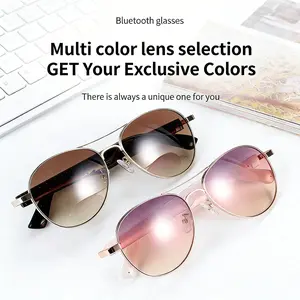 Smart Bluetooth Glasses, Sunglasses, UV400 UV Protection, Fashion Frame, HD Call, HIFI Sound, Suitable for Outdoor Leisure, Sports, Travel, Smart Device, Holiday Gift, HiFi Music Quality, Wearable