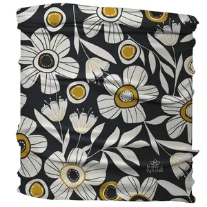 Black and White Floral Medium Headbands