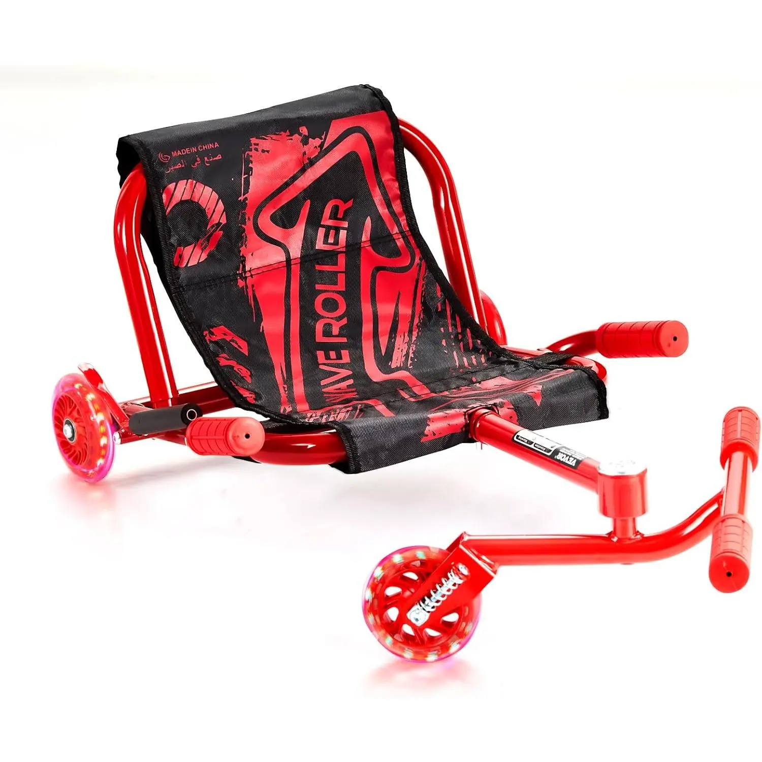 Ride on Scooter, Load Capacity of 198 lbs, Swing Side-to-Side for Amazing Ride Powered by Zig-Zag Motion, Ride on Drifting Toy for Ages 10+, Rides on Any Hard Surface for Indoor & Outdoor, Red