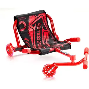 Ride on Scooter, Load Capacity of 198 lbs, Swing Side-to-Side for Amazing Ride Powered by Zig-Zag Motion, Ride on Drifting Toy for Ages 10+, Rides on Any Hard Surface for Indoor & Outdoor, Red