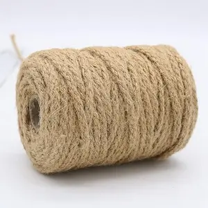 5mm Jute Twine, 100 Feet Braided Natural Jute Rope, Thick Twine Rope for Crafts, Gift Wrapping, Gardening, Cat Tower Repairing, Macrame Jute Cord