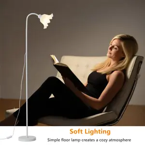 Modern Flower Floor Lamp with Dimmable Shade & LED Bulb 3000K-6000K High Foot Lamp for Bedroom & Living Room Includes Switch & Remote Control Soft Lighting Cozy Atmosphere Perfect Valentine's Day or Christmas Gift