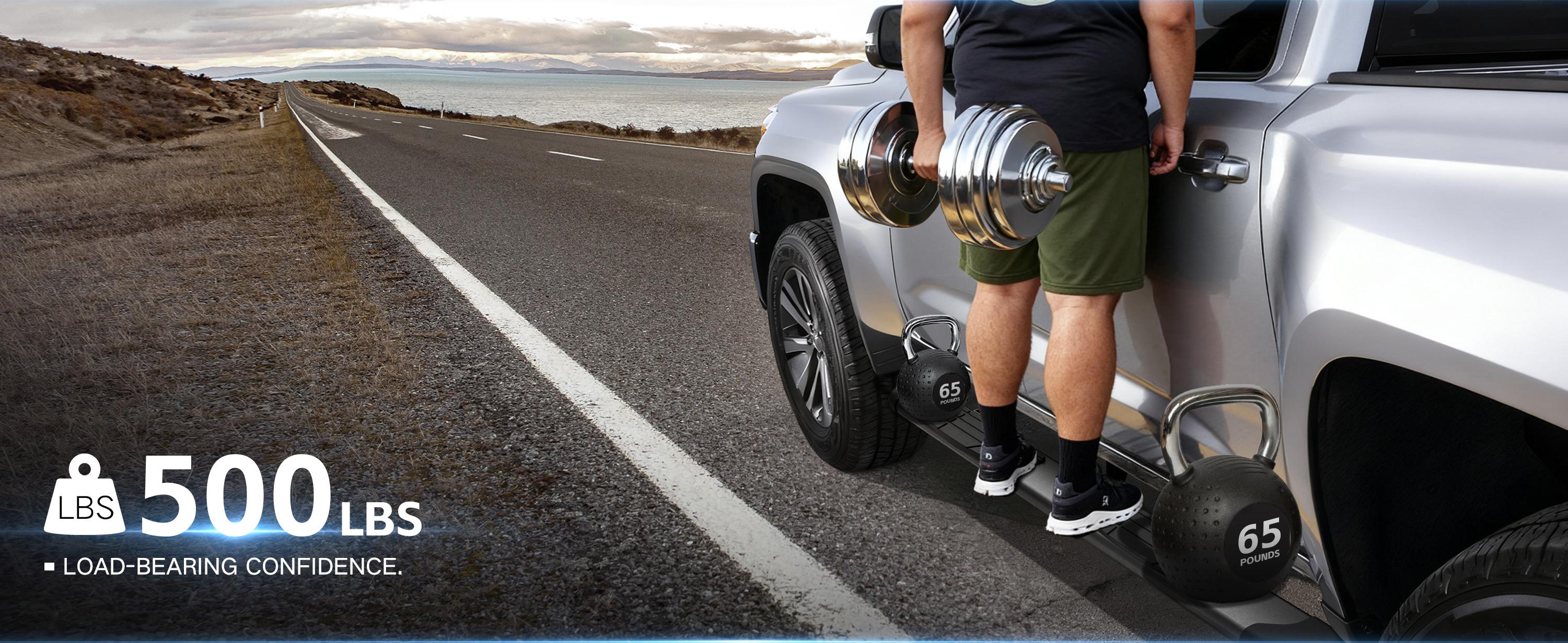 【EYOUHZ】Running Boards Compatible with 2005-2025 Nissan Frontier Crew Cab - Side Steps Rails Nerf Bars Aluminum Alloy for Vehicle 4 Full Size Doors