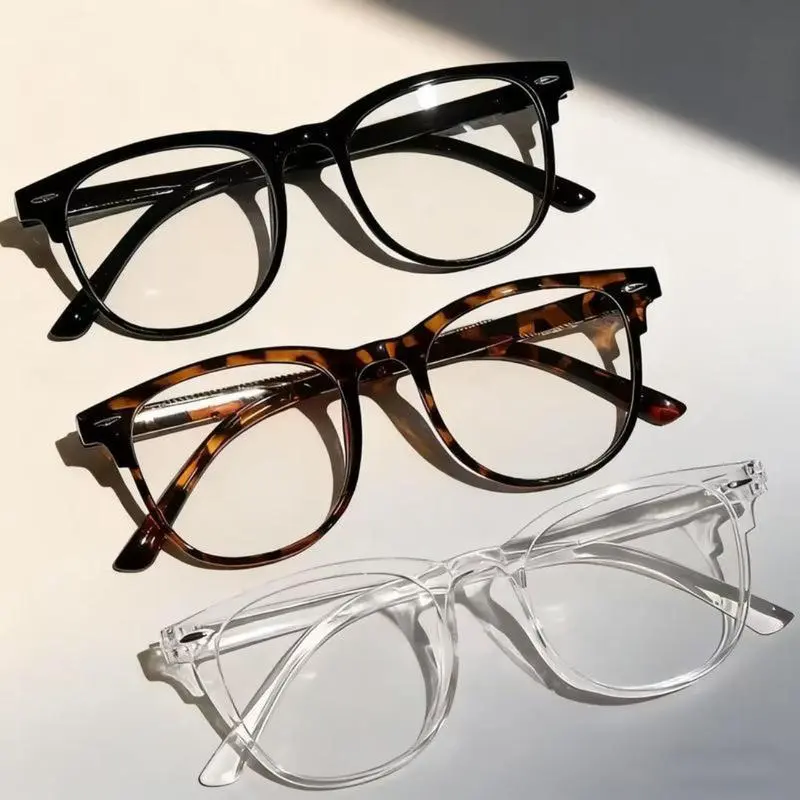 Unisex 3-Pack Retro Frames Vintage Style Eyeglasses - Full Rim Blue Light Glasses with PC Lenses, Lightweight for Outdoor Activities & Travel (Sports & Outdoor Use), Blue Light Blocking Lens, Blue Lenses Sports Eyewear tiktokshopbacktoschool
