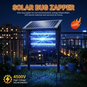 Solar LED Bug Zapper Lamp with 3 High-Efficiency Tubes, USB Rechargeable Mosquito Trap, Hanging or Standing Installation, Ideal for Backyard, Patio, Porch, Camping, Outdoor Relaxation, Reliable Pest Control