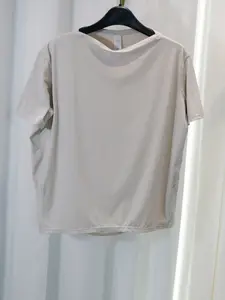 Nyxalulu Summer Sunscreen Ice Silk Short Sleeve Yoga Top, Slim Fit Loose Quick-Dry Round Neck T-Shirt for Camping and Fitness