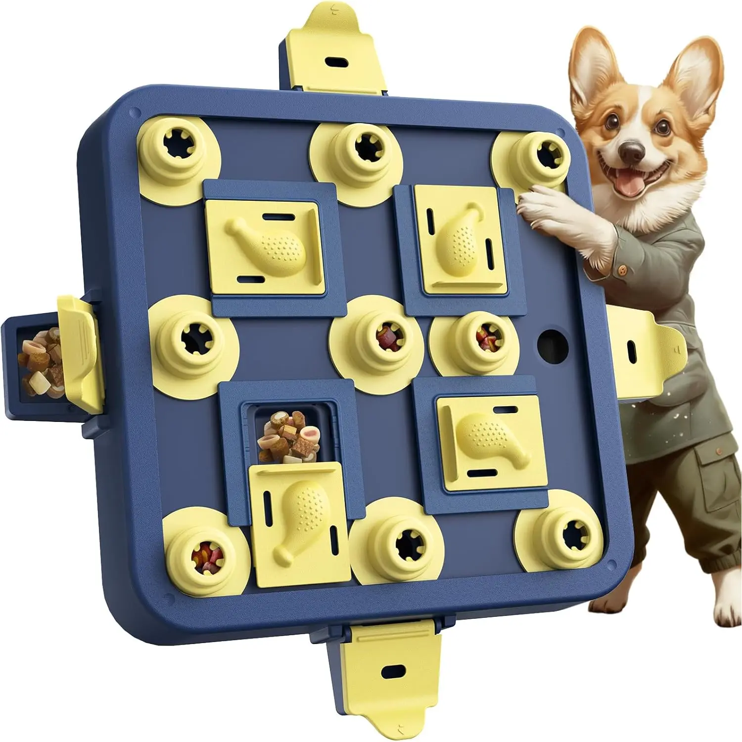 Dog Chess Puzzle Toy, 3-Levels, Mental Stimulation for Smart Dogs