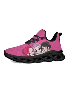 Exclusive Recommendation, Kpop Inspired Colorful Cartoon Style Casual Sneakers for Women, Charming Upper with Fun Character Designs, Comfortable and Breathable Wave Sole, Essential for Teen Anime Fans in School and Sports, Graphic Print Sneakers