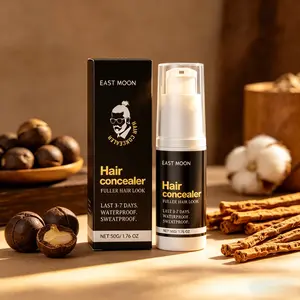 Men's Waterproof Sweatprof Hair Concealer (50g), Cover The Hairline, Softens Voluminous Hair, Non-Shedding, Gentle Moisturizing, Haircare