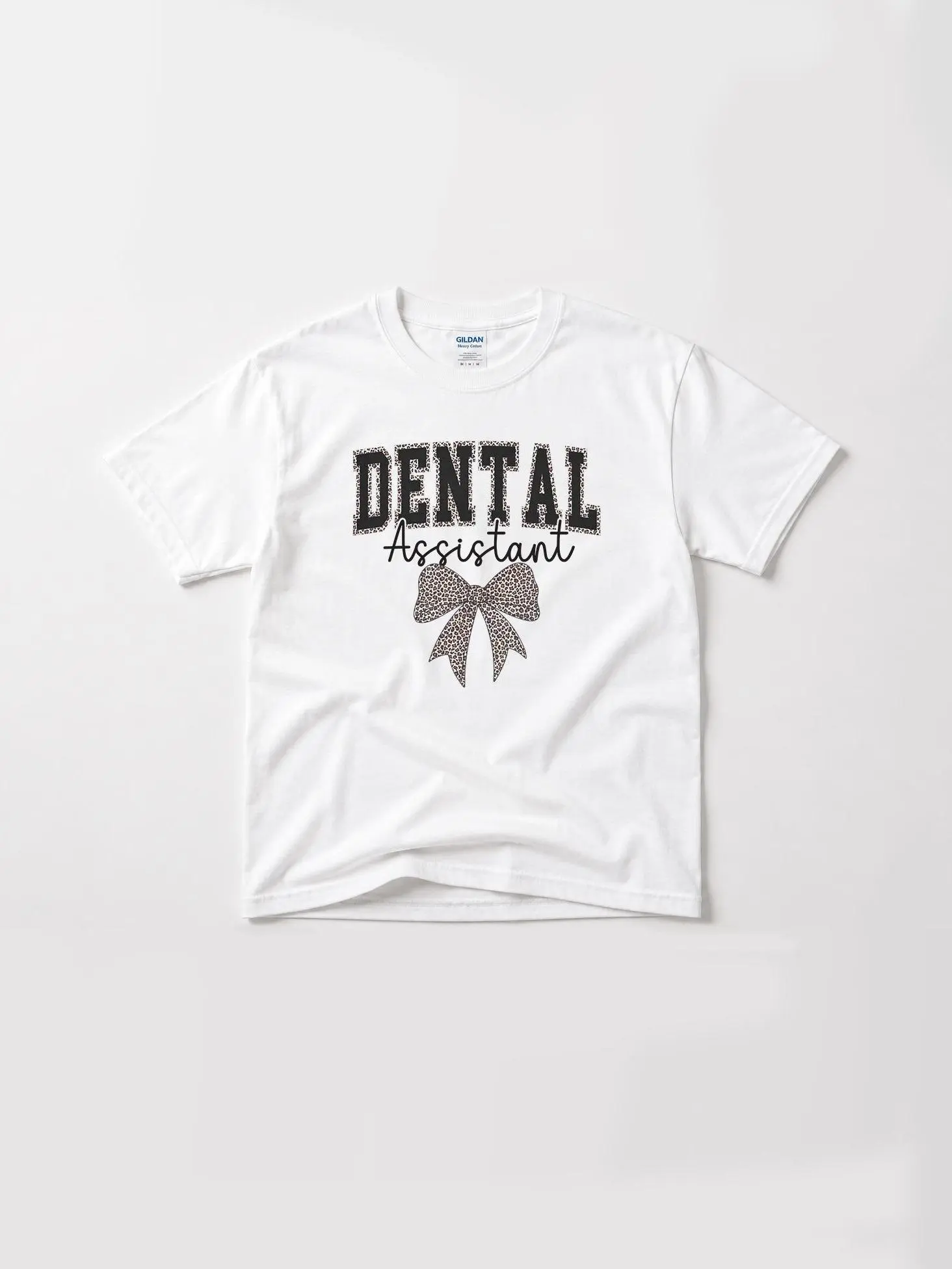 Women's Fitted Cotton Fabric Casual Graphic Dental Assistant Shirt - Coquette Style, RDA/Dental School Graduation Gift