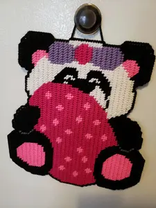 Panda Holding An Easter Egg Door or Wall Hanging