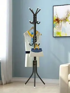 1pc Simplified Clothes Rack - Floor-Standing Iron Clothes Hanger - Modern & Minimalist Coat Rack With Thickened Hanger Hook Decorations Decor Festival Decor Room Decor Home Decor Bed Room Decor Dress Pants Shoes Jeans Boots Skirt, Spring, Minimalist