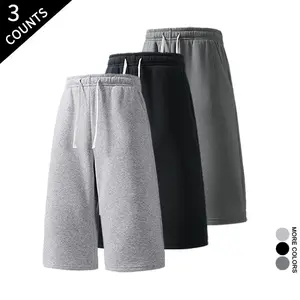 3-Pack Men's Elastic Waist Drawstring Shorts Non-See-Through Casual Shorts fathersdaygift