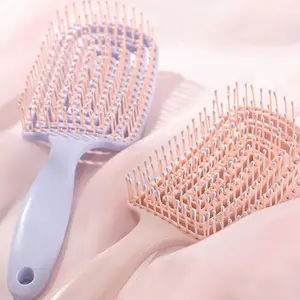 Large Curved Hair Comb, 1 Piece Air Cushion Styling Comb, Wet and Dry Dual-use Oil Head Curly Hair Comb, Heatless Styling Tool for Women & Men