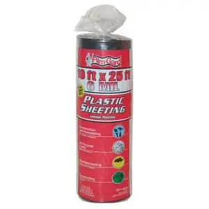 Berry Plastics 626192 6Mil Black Polyethylene Consumer Sheeting- 10 x 25 ft