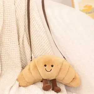 Cute Croissant Plush Purse