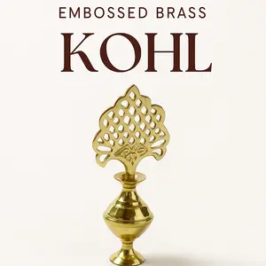 Arabic Almond & Olive Oil Kohl Eyeliner Handcrafted by Artisans High-Quality Brass Container for Precise Application & Cooling Effect Makeup Cosmetic - Lipliner