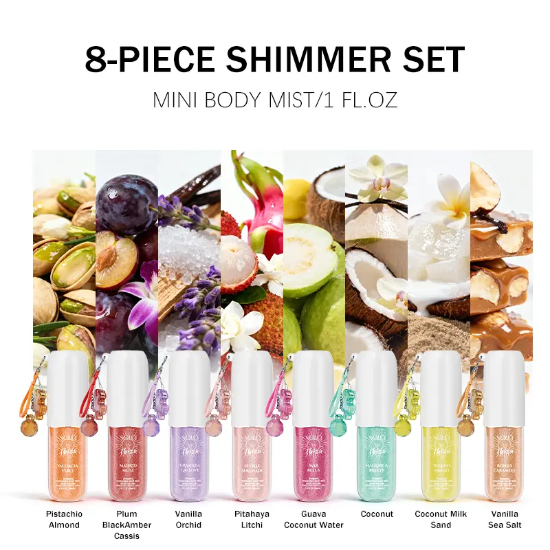 SOLO EN IBIZA 8-Piece Mini Set Body & Hair Fragrance Mist,Travel