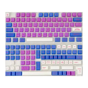 (ONLY KEYCAPS)KBDiy Thermo Shift Color-shift Keycaps Changes with Temperature,149 Artisan Keycap Set Cherry Profile Purple Cool Custom Key cap for Mx Switches Mechanical Keyboard