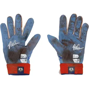 Pete Alonso New York Mets Autographed Game-Used Blue and Orange Nike Batting Gloves from the 2025 MLB Season - Fanatics Authentic Certified