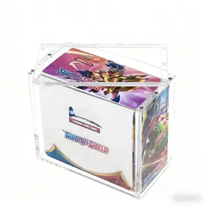 Acrylic Stackable Display Case for Elite Trainer Etb Cards, Trade Card Box, Dustproof High Transparency Magnetic Closure, Durable Collectible Storage Box