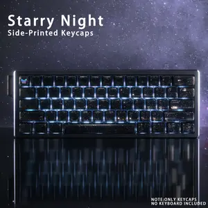 DigAura Starry Night Side-Printed Translucent MDA Profile 122-Key Keycap Set for MX Switches（only keycap, not include a keyboard）