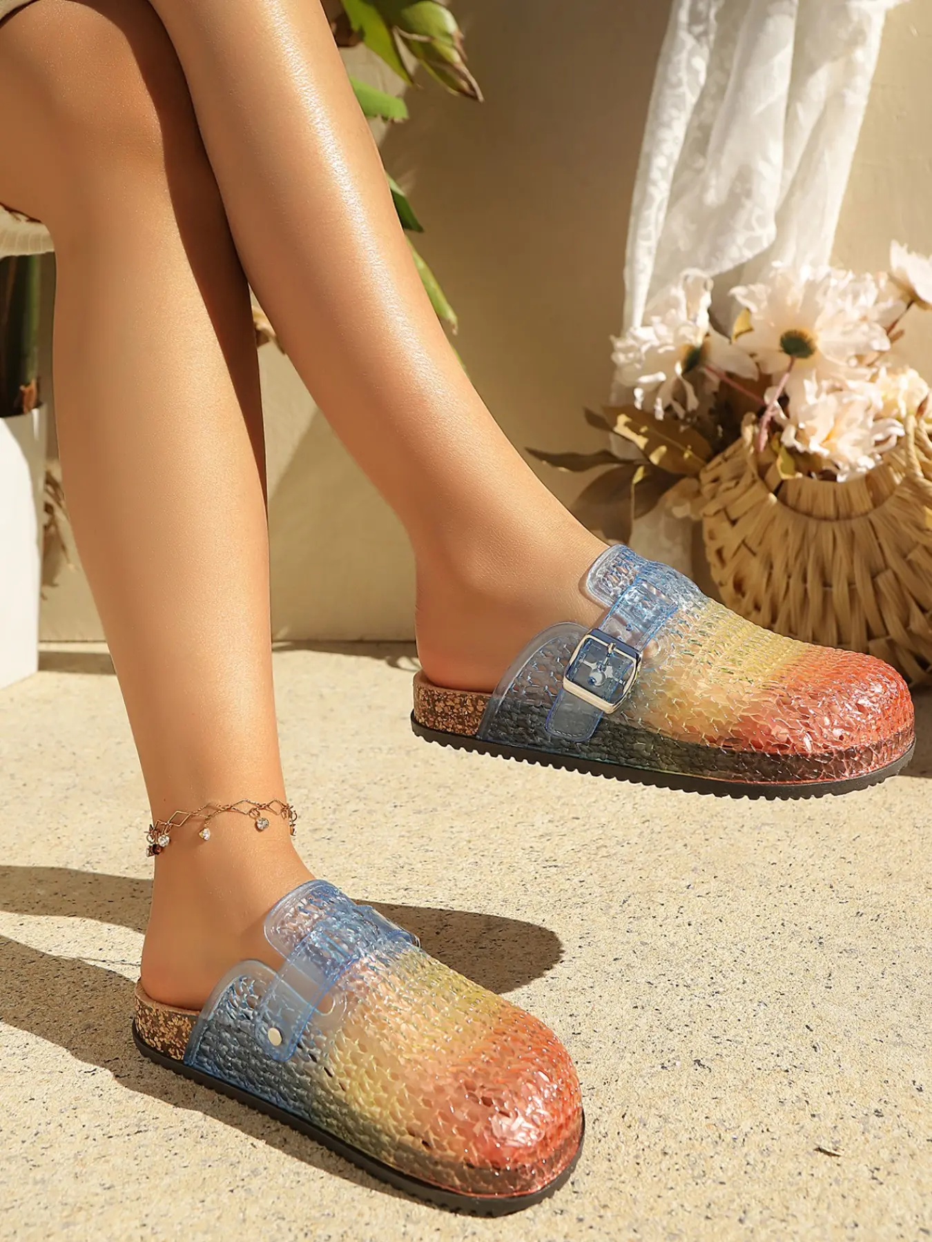 Women's Flat Roman Hollow Out Breathable Sandals, Slipper, Summer Slippers, Round Toe Casual Jelly Shoes, Summer Beachwear, Daily Outdoor Activities