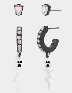 Betsey Johnson GHOUL FRIENDS GHOST HUGGIE SET WHITE