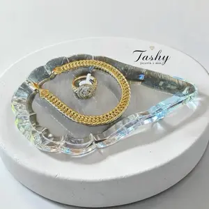 14k Gold Plated Bracelet and Ring Set