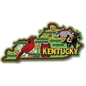 Kentucky Colorful State Magnet by Classic Magnets, 4.6" x 2.3"