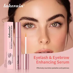 Lakerain Eyelash & Brow Enhancer Serum, Moisturzing Peptide-Infused Lash Gel, Longer, Thicker & Fuller Lashes & Brows, Water Gel Texture, Easy to Apply, Nourishing Lightweight Formula, Ideal for Eyelash&Brow Extensions & Daily Makeup