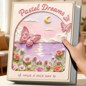 6 Inch Photo Album Holds Up to 200 Photos, Large Capacity Velvet Material, Ideal for Family Photos, Graduation Decorations, Wedding Anniversaries