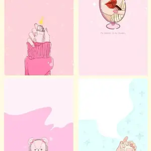 A6-A Memo Pad Girl's Secret Thoughts Theme 120 gsm paper with Pink Bow Design and Star Accents for Creative Writing