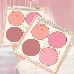 Vibrant Four-Color Blush Palette, Natural Glow Enhancing Makeup, Cosmetic Product, Makeup Beauty Cosmetics, Perfect for Everyday Use & Special Occasions, Ideal Gift Idea