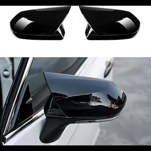B BRAZIFY Compatible with Toyota Camry 2025 2024 2023 2022 2021 2020 2019 2018 Accessories Aggressive Look Car Exterior Door Side Rearview Mirror Guard Cover Trim Caps -Glossy Black
