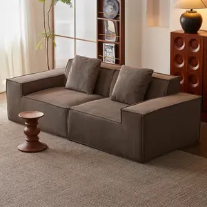 Belfin Modular Sectional Sofa, Convertible Tofu Block Sofa Floor Sofa Bed Armrest Comfy Sofa Bed Compressed Sofa Compression Sofa for Living Room Bedroom - Chenille Fabric Gary