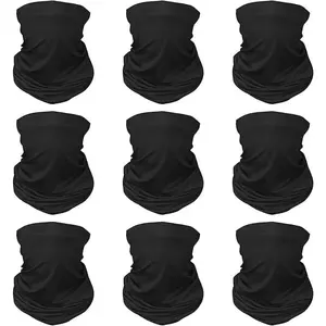 Sun Protection  Mask  Gaiter - 9 Pack Breathable UV Protection Scarf for Men & Women, Hiking, Cycling, Fishing