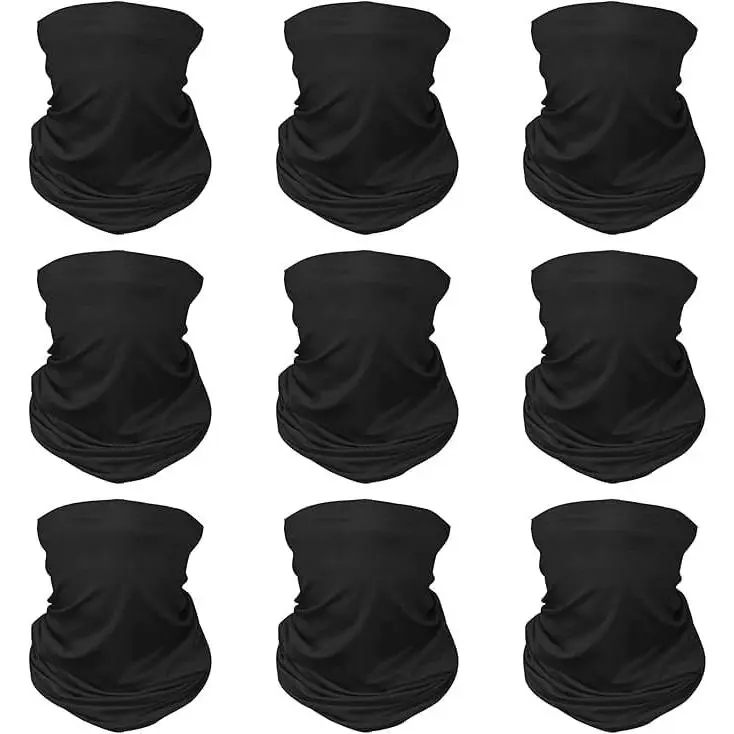 Sun Protection  Mask  Gaiter - 9 Pack Breathable UV Protection Scarf for Men & Women, Hiking, Cycling, Fishing