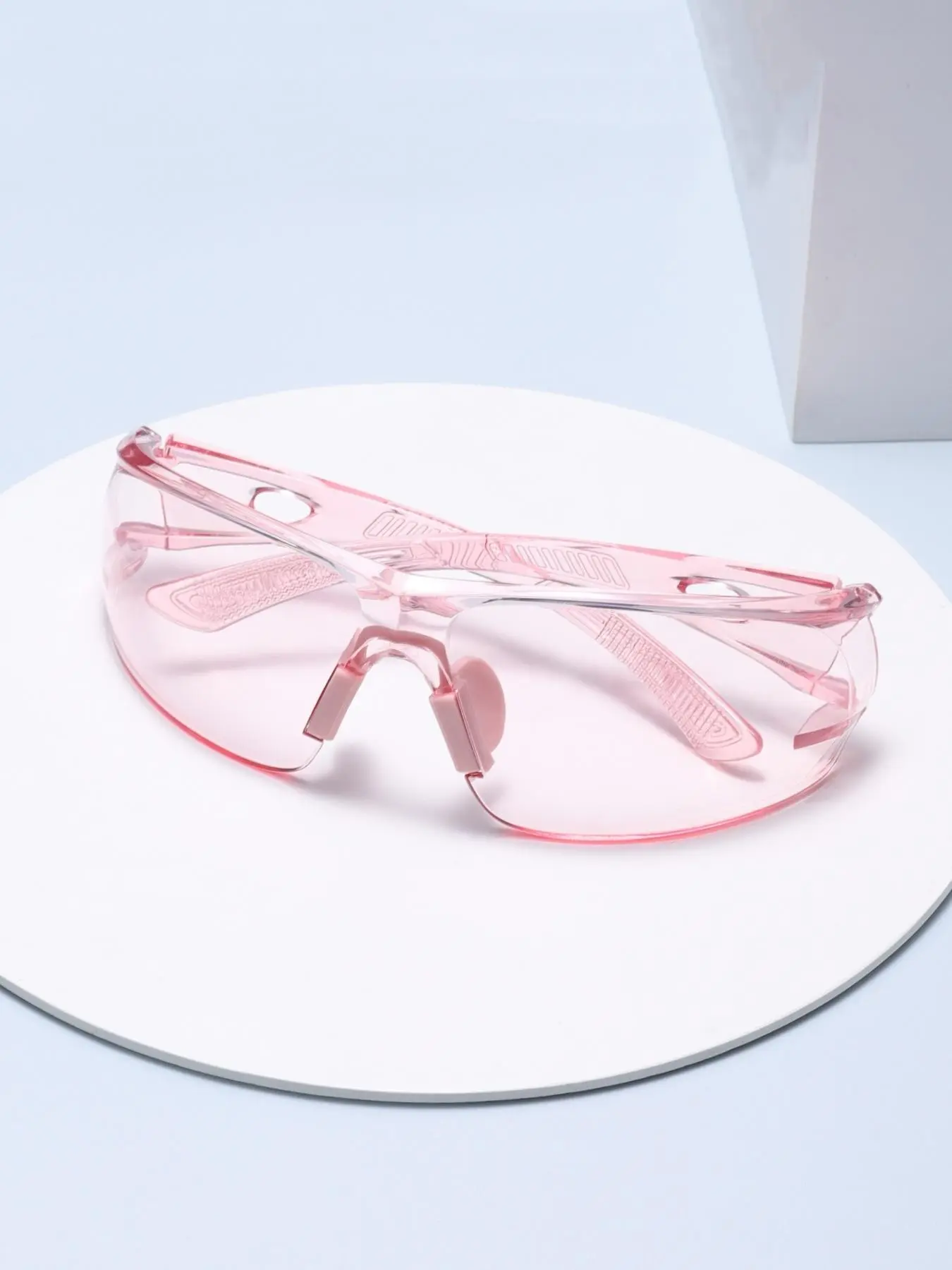 Two Pairs Protective Glasses Indoor Outdoor Safety Goggles Transparent Lenses PC Frame Material Candy Color Styles, Essential Eye Protection Accessories Protective Eyewear Safety Gear