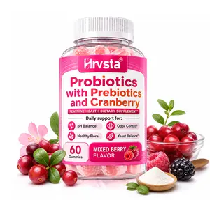 Women’s Daily Probiotic Gummies – With Prebiotics & Cranberry – Supports Balance & Fresh Feel – 6B CFU