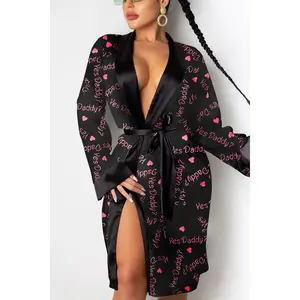 Yes Daddy Satin Robe